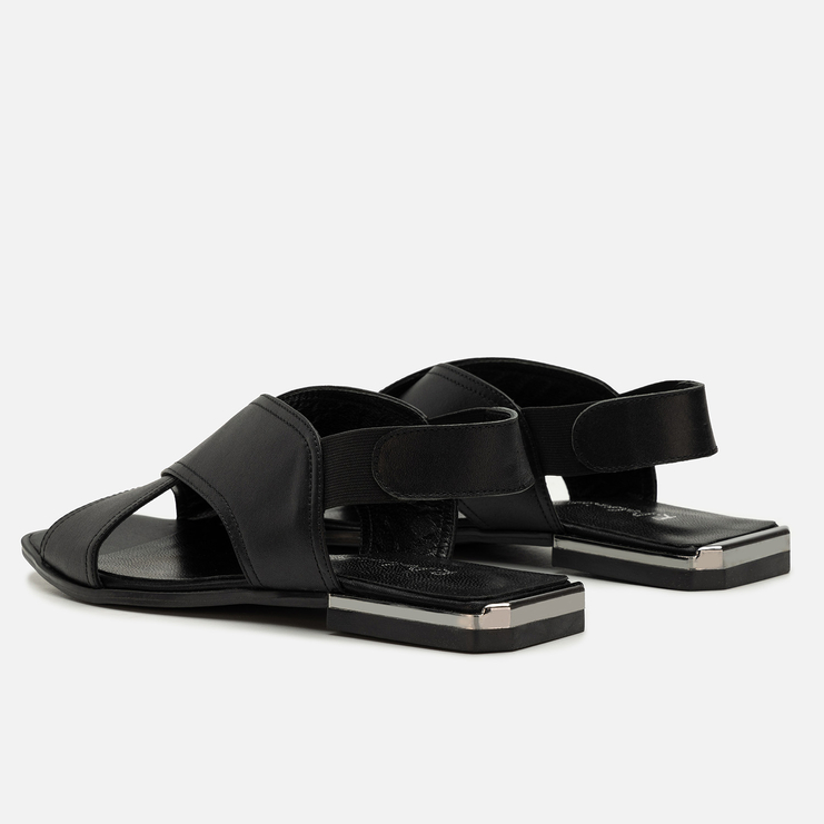 Sandały R.Polański 2164 - Czarny Lico