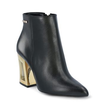 Botki 895 - Czarny Lico/Złoty