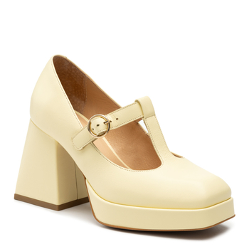 Czółenka R.Polański 1455 - Light Yellow Polina 253 Lico