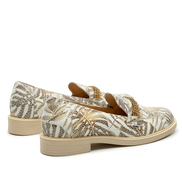 Mokasyny R.Polański 1906 - Beige Flowers