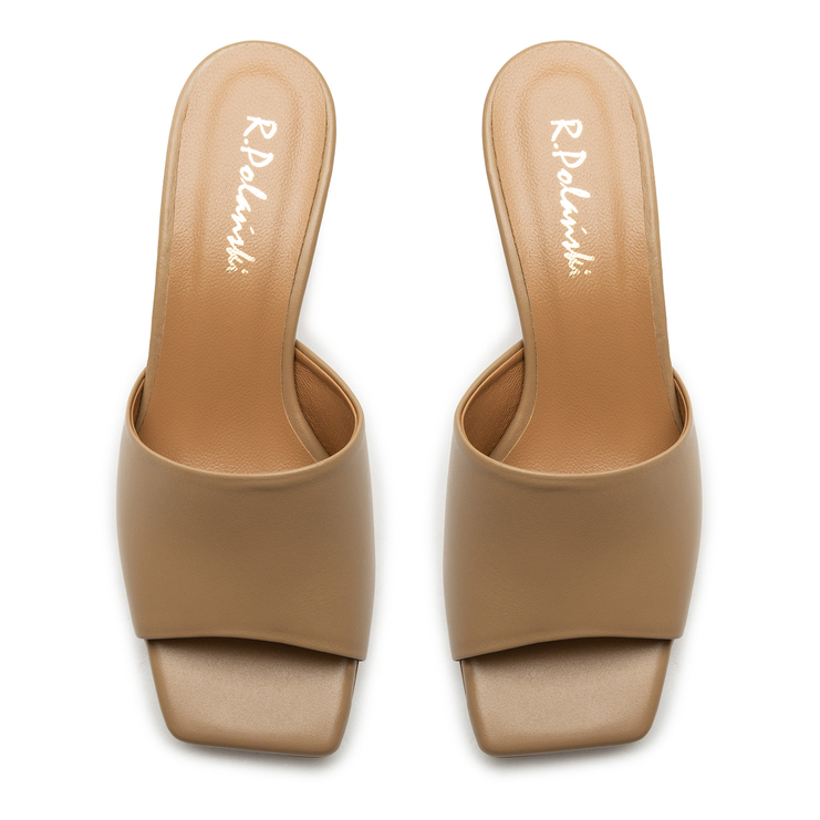 Klapki R.Polański 1236 - Camel Lico