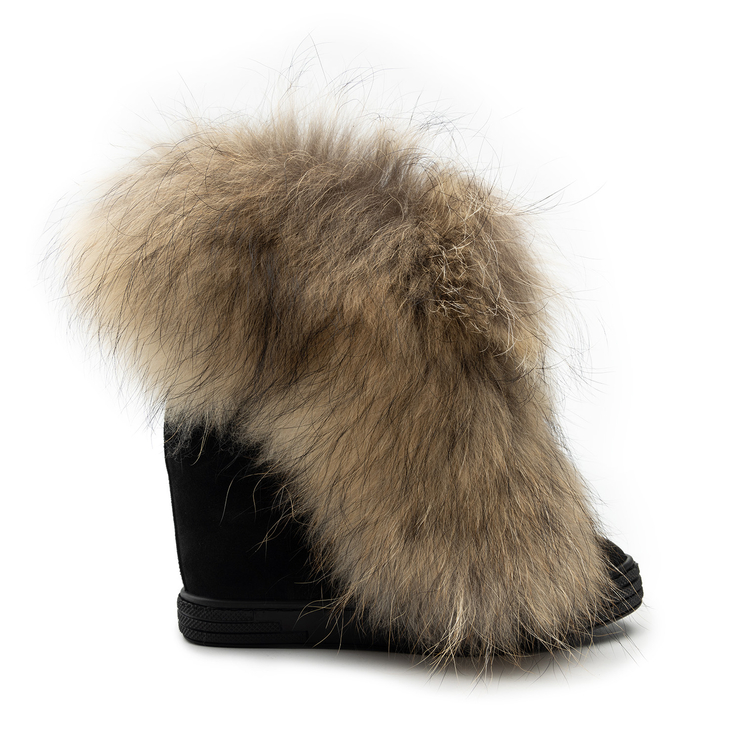 Botki R.Polański 842/K - Czarny Zamsz/Jenot