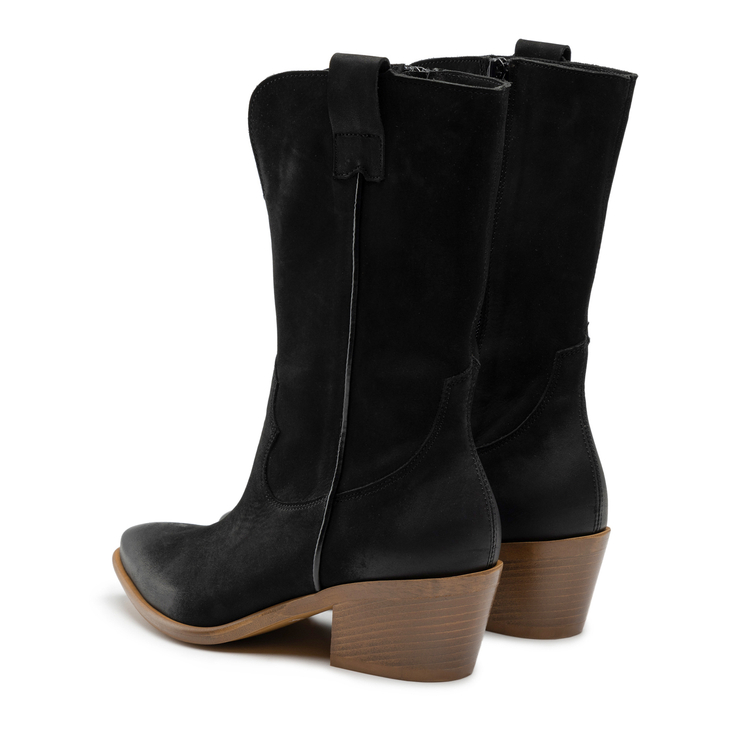 Botki R.Polański 1420 - Czarny Nubuk