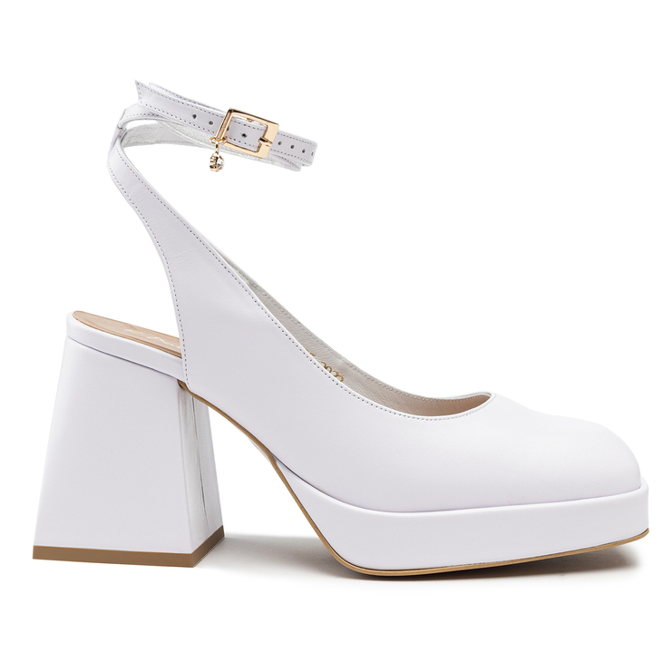 Sandały R.Polański 1491 - Biały Lico