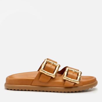 Klapki R.Polański 2222 - Camel Lico