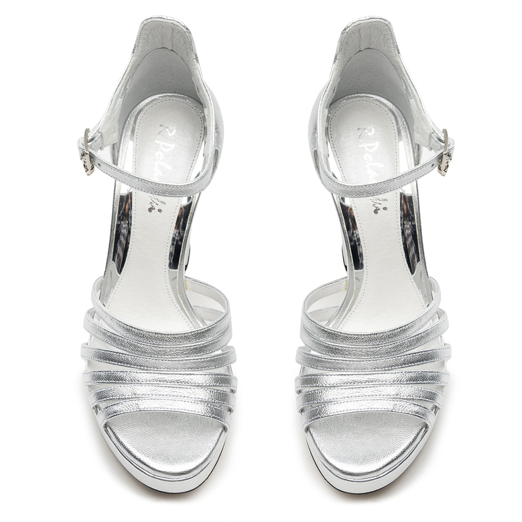 Sandały R.Polański 1667 - Srebrny Lico