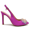 Sandały R.Polański 1018 - Fuksja Zamsz