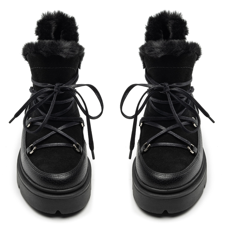 Śniegowce R.Polański 1723 - Czarny Lico/Czarny Zamsz