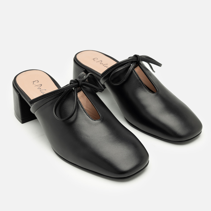 Klapki R.Polański 2132 - Czarny Lico