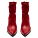 Botki R.Polański 906 - Czerwony Lico/Czerwony Zamsz