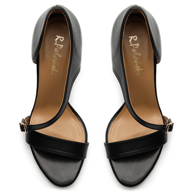 Sandały R.Polański 1704 - Czarny Lico