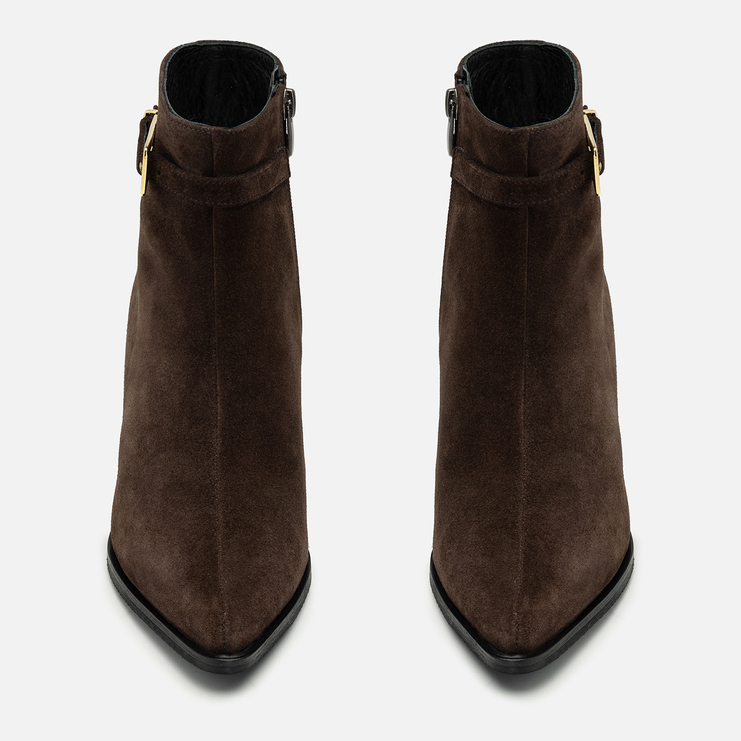 Botki R.Polański 2228 - Brązowy Zamsz