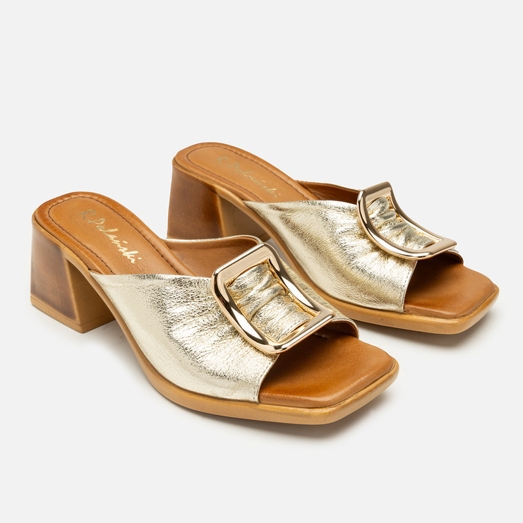 Klapki R.Polański 2126 - Złoty