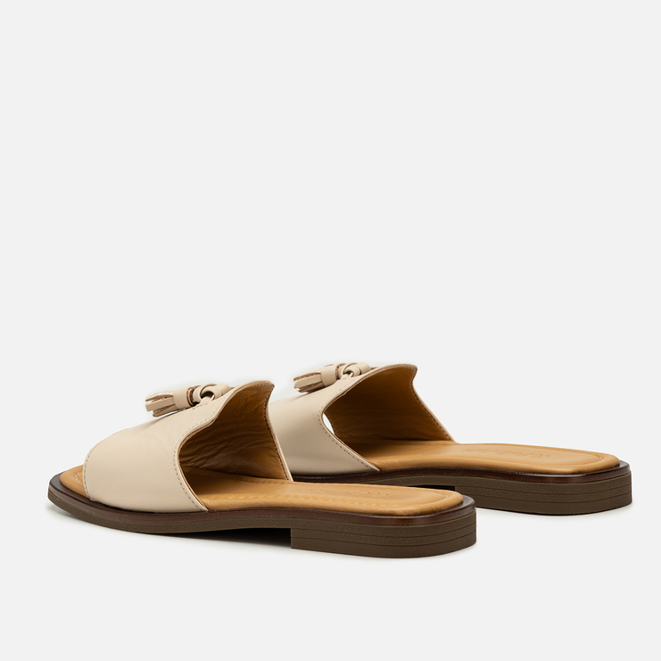 Klapki R.Polański 2140 - Beżowy Lico