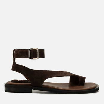 Sandały R.Polański 2178 - Brązowy Zamsz