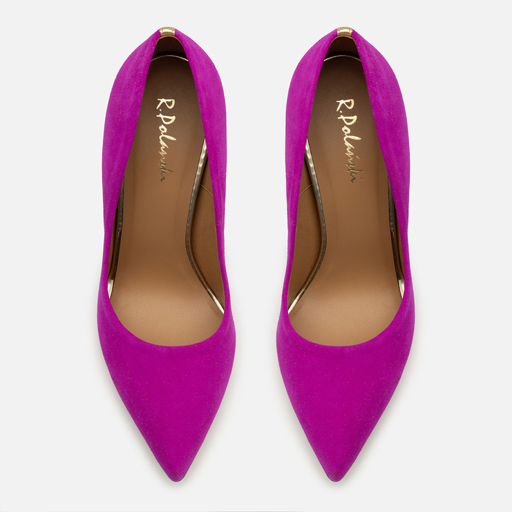 Szpilki 1044 - Fuksja Zamsz