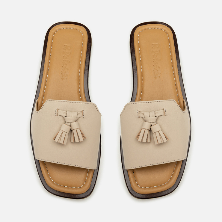 Klapki R.Polański 2140 - Beżowy Lico