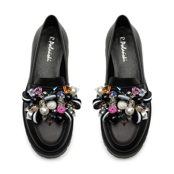 Mokasyny R.Polański 1696 - Czarny Polina 550 Lico