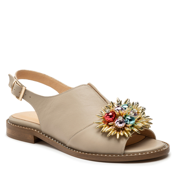 Sandały R.Polański 1438 - Beżowy Icar Lico