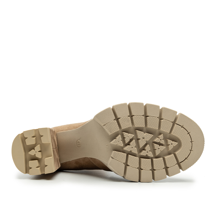 Botki R.Polański 1702 - Beżowy Zamsz