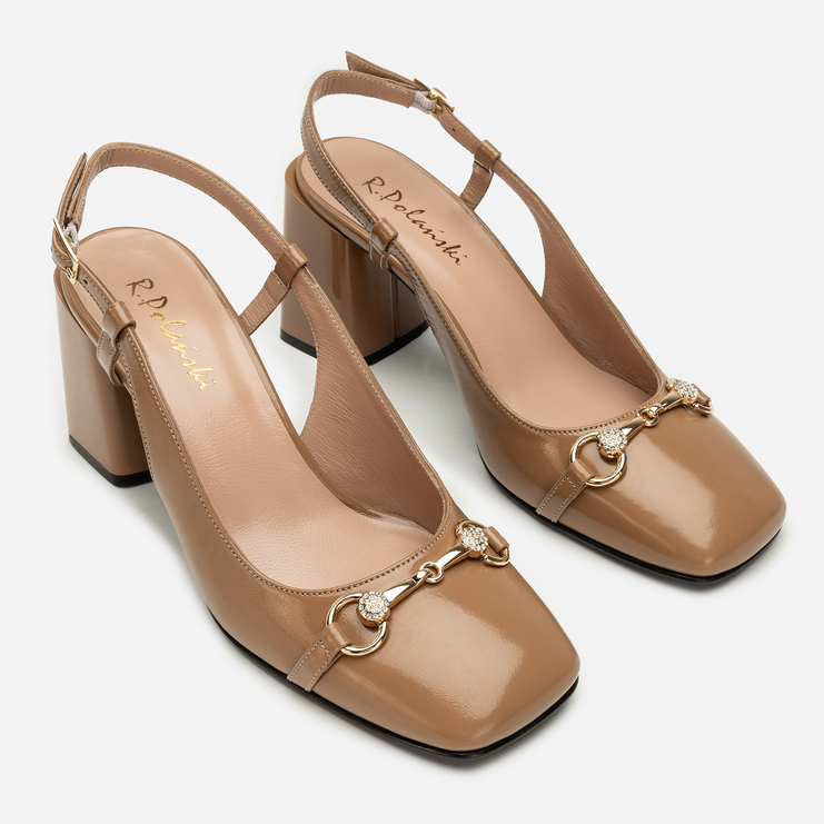 Sandały R.Polański 2172 - Camel Naplak