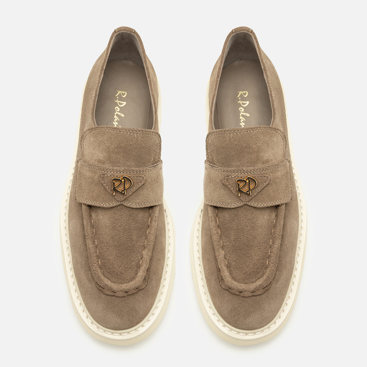 Mokasyny R.Polański 2134 - Taupe Zamsz