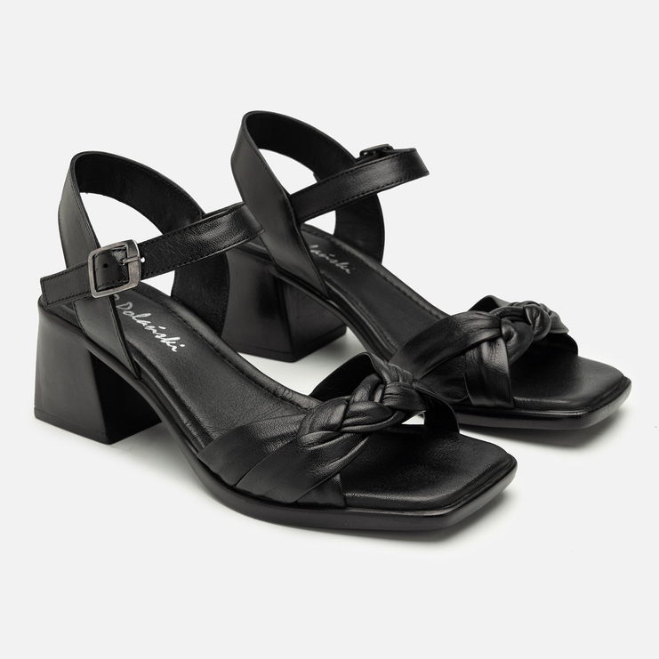 Sandały R.Polański 2121 - Czarny Lico