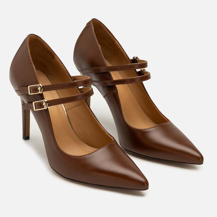 Szpilki R.Polański 1960 - Brązowy TST Lico