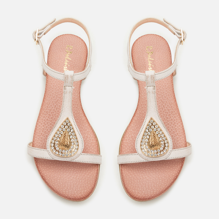 Sandały R.Polański 1023 - Różowy Przecierany