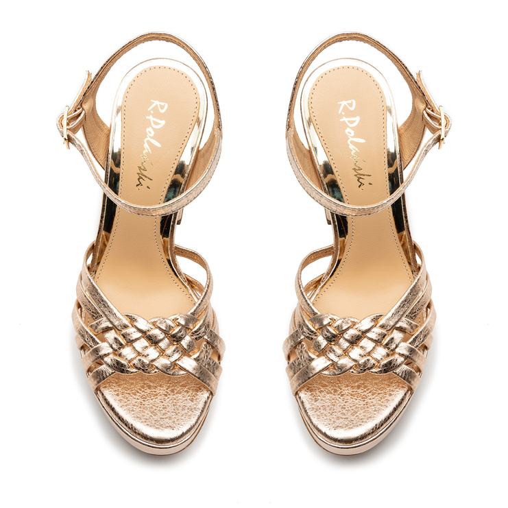 Sandały R.Polański 1666 - Szampański Kryształ