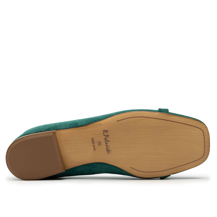 Baleriny R.Polański 1611 - Zielony Zamsz