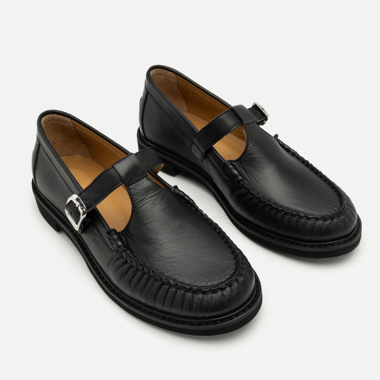 Mokasyny R.Polański 2141 - Czarny Lico