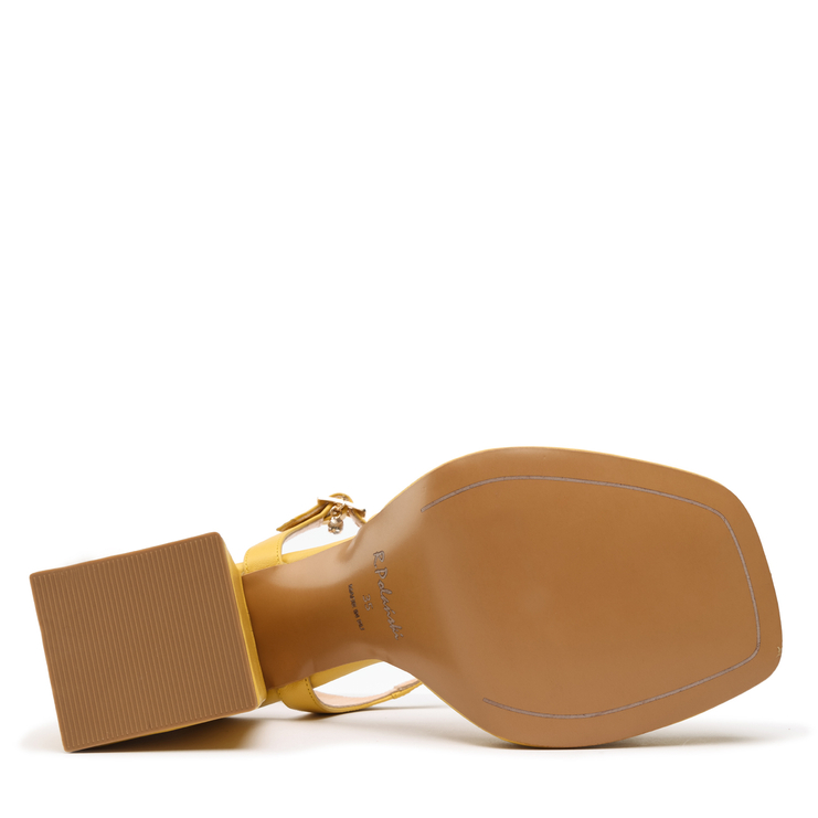 Sandały R.Polański 1458 - Żółty Polina 253 Lico