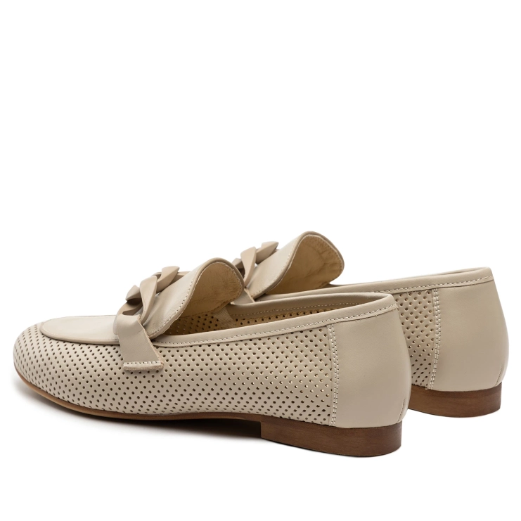 Mokasyny R.Polański 1604 - Beżowy Lico