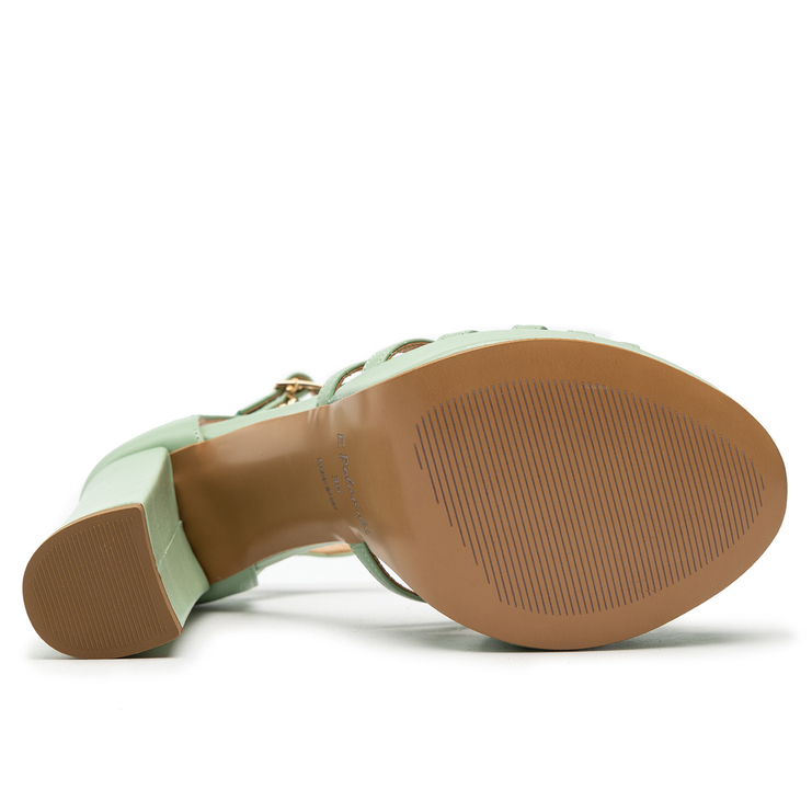 Sandały R.Polański 1667 - Zielony Polina 586 Lico