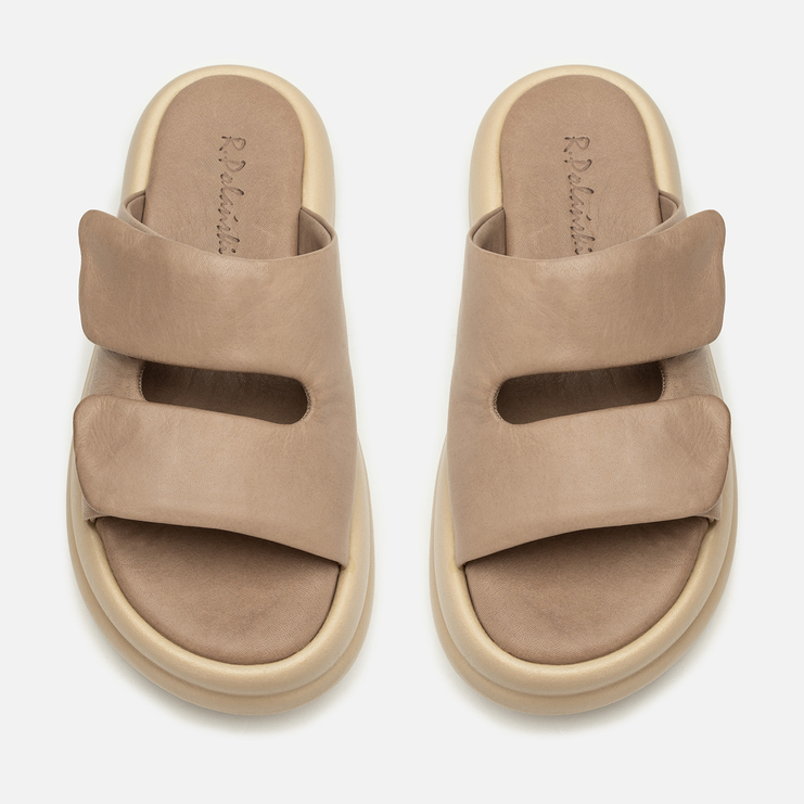 Klapki R.Polański 2195 - Cappuccino Lico