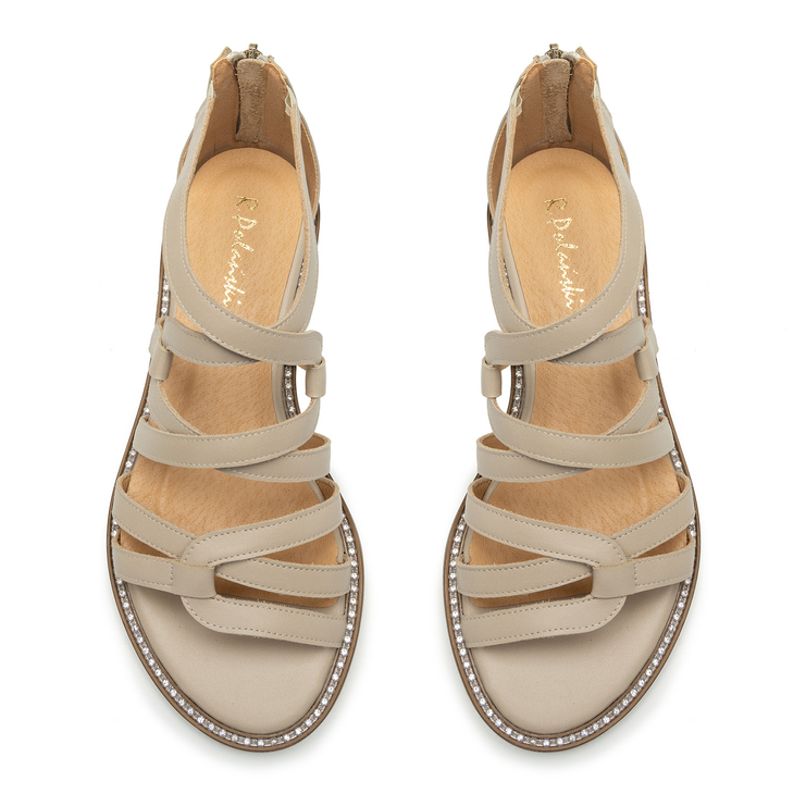 Sandały R.Polański 1642 - Beżowy Lico