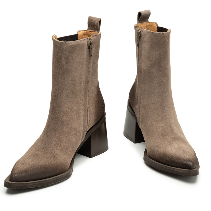 Botki R.Polański 2034 - Brązowy 258 Zamsz