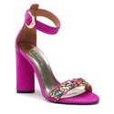 Sandały 1155 - Fuksja Zamsz