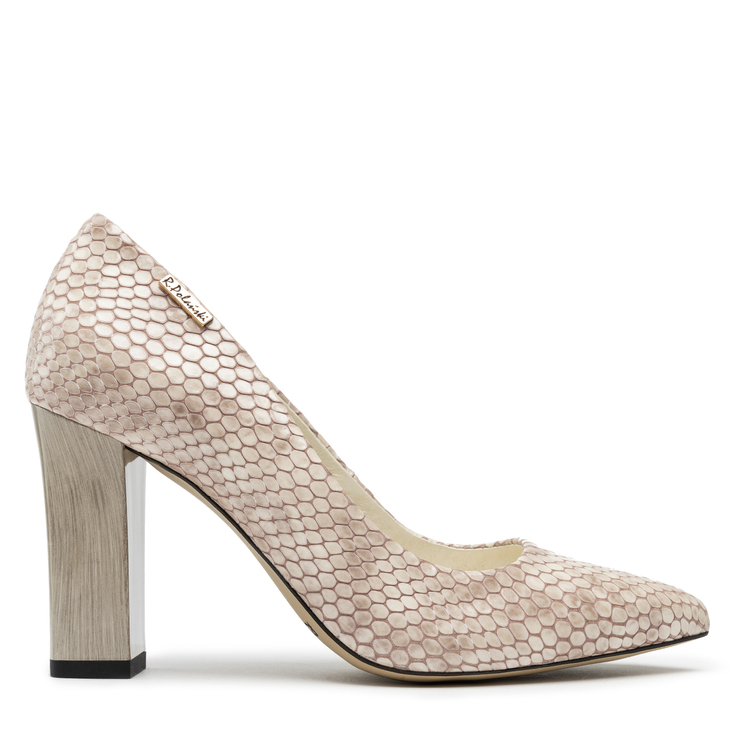 Czółenka R.Polański 896 - Beżowa Łuska