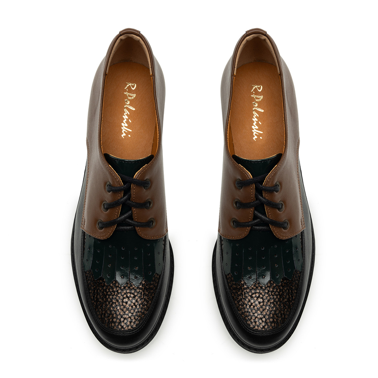 Półbuty R.Polański 1952 - Brązowy Lico/Czarny