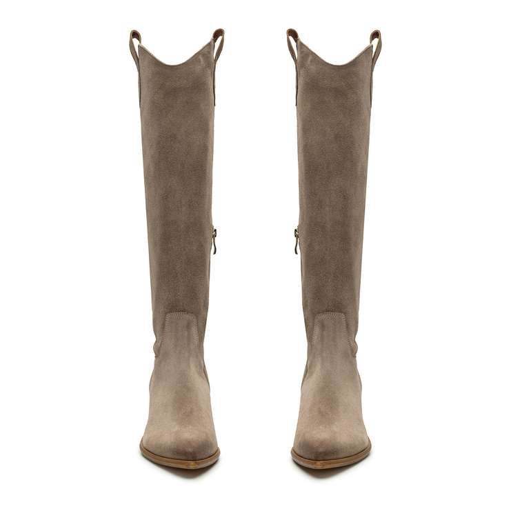 Kozaki R.Polański 1416 - Taupe FR Zamsz