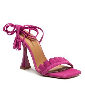 Sandały R.Polański 1324 - Magnolia Zamsz