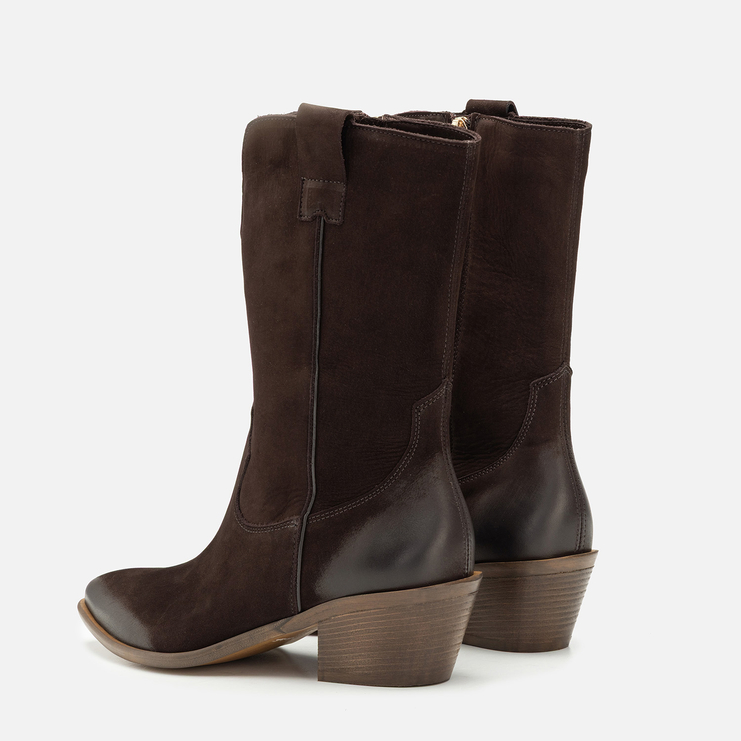 Botki R.Polański 1420 - Brązowy Nubuk