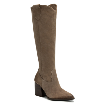 Kozaki R.Polański 1414 - Taupe FR Zamsz