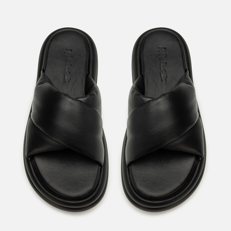 Klapki R.Polański 2198 - Czarny Lico