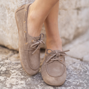 Mokasyny R.Polański 2135 - Taupe Zamsz