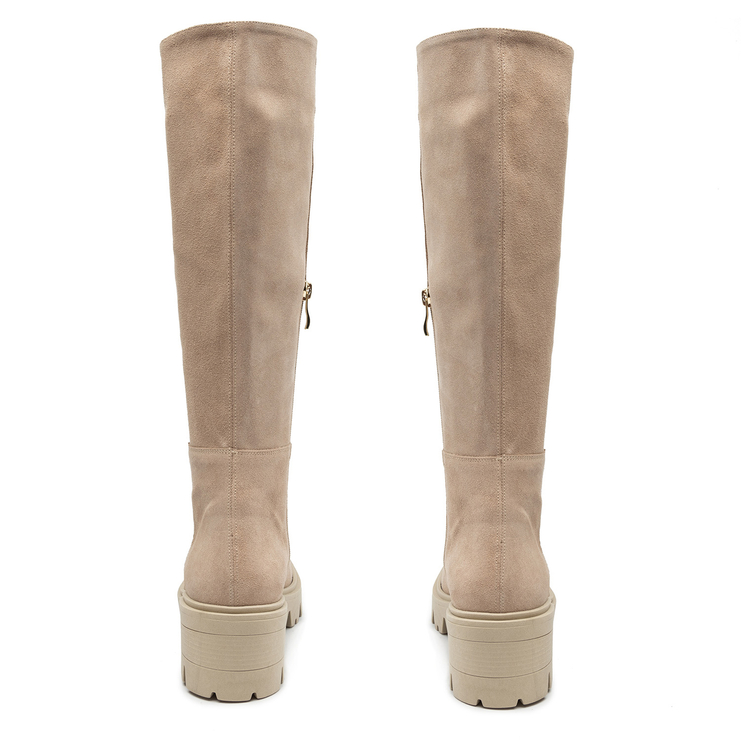 Kozaki R.Polański 1408 - Beżowy 659 Zamsz