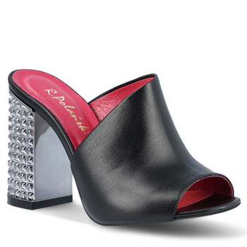 Klapki 936 - Czarny Lico