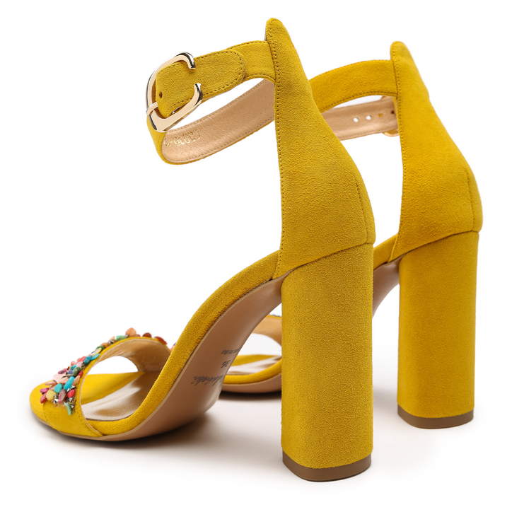 Sandały 1155 - Żółty Zamsz